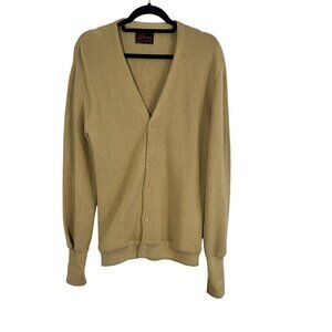 Lahmar Sweater Women L Tan Cardigan Retro Boho Western Granny Neutral Minimalist